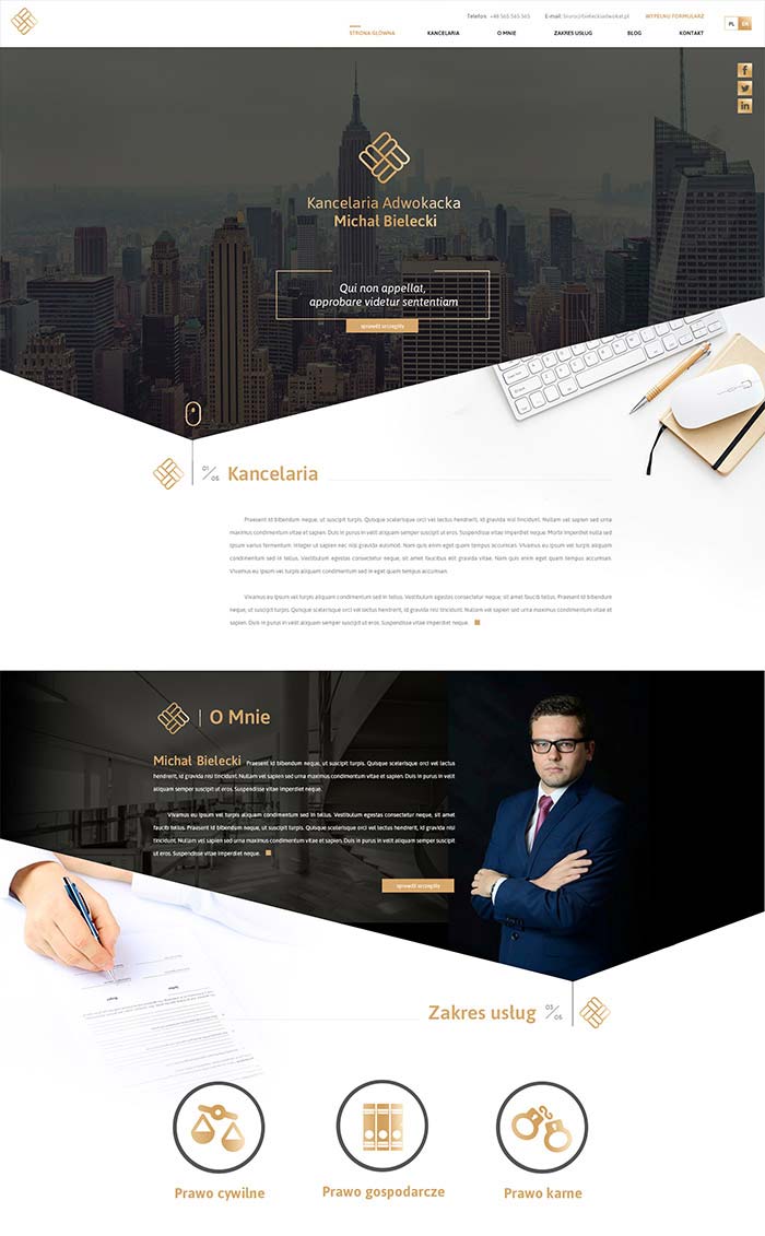 Strona internetowa dla adwokata z Krakowa
